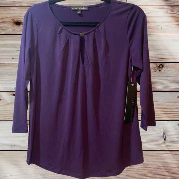 Always Indigo Purple Three Quarter Sleeve - Picture 3 of 5